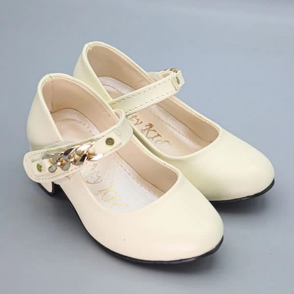 کالج عروسکی دخترانه پاشنه دار چرمی چسبی درگاهی 66