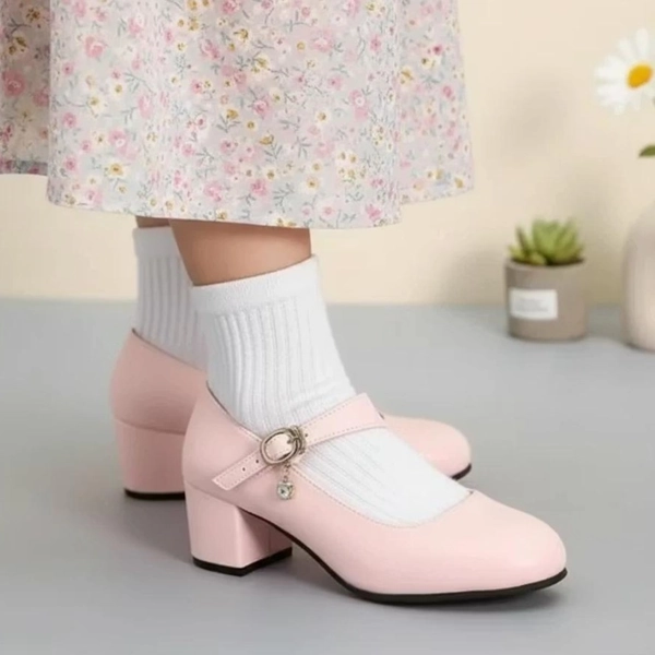 کالج دخترانه پاشنه دار چرمی سگکدار 75 درسا