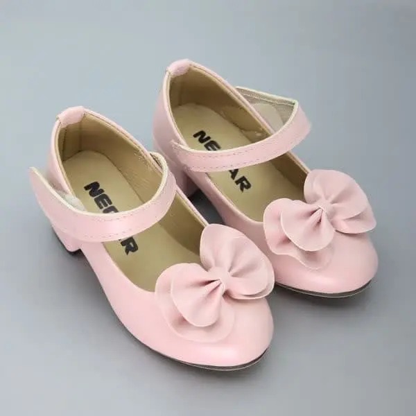 کالج دخترانه پاشنه دار پاپیونی چرمی چسبی درسا  68