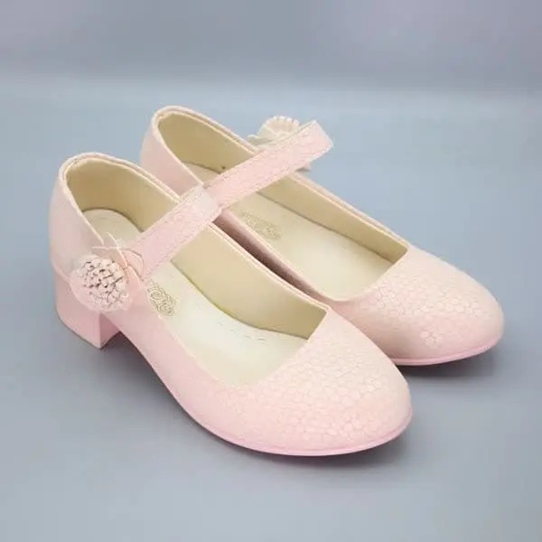 کالج دخترانه عروسکی پاشنه دار چرمی چسبی 72 درسا