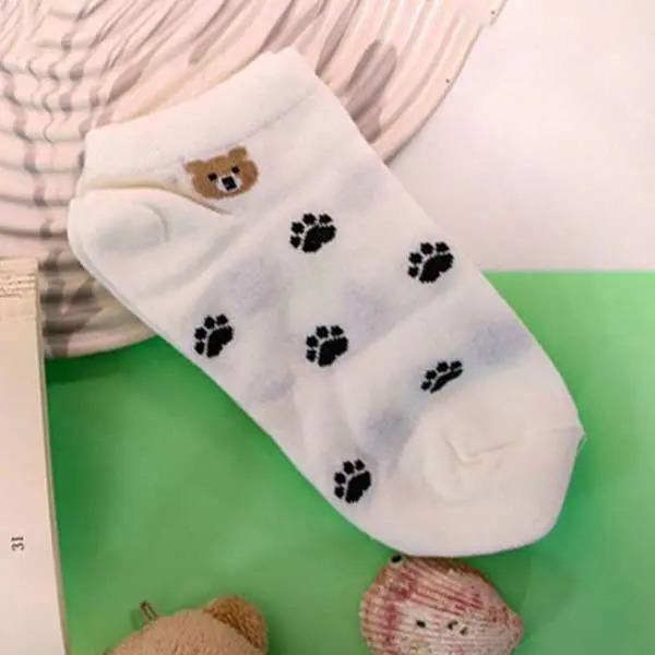 جوراب نیم ساق پنبه ای  پنجه خرسی 7018 روما