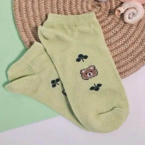 جوراب نیم ساق پنبه ای خرسی گیشنیز 7009 روما