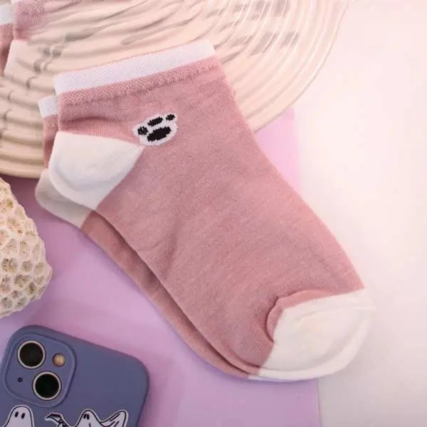 جوراب نیم ساق پنبه ای پنجه خرسی 7011 روماه