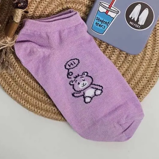 جوراب نیم ساق پنبه ای خرسی های 7003 روماه