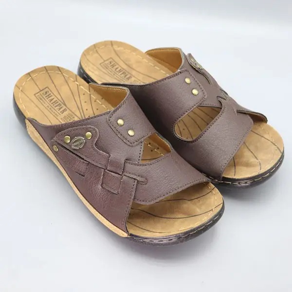 دمپایی طبی چرمی مردانه مدل شهپر 821