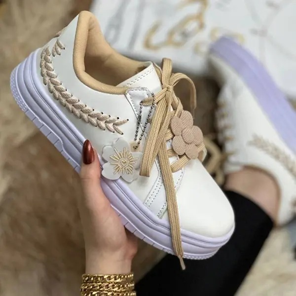 کفش ونس چرمی بندی بابونه نیو مهروز