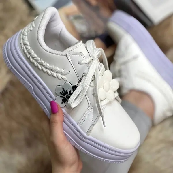 کفش ونس چرمی بندی بابونه نیو مهروز