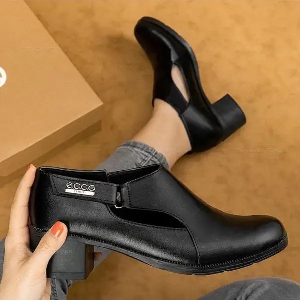 کالج اداری پاشنه دار چرمی زنانه ریحانه اکو