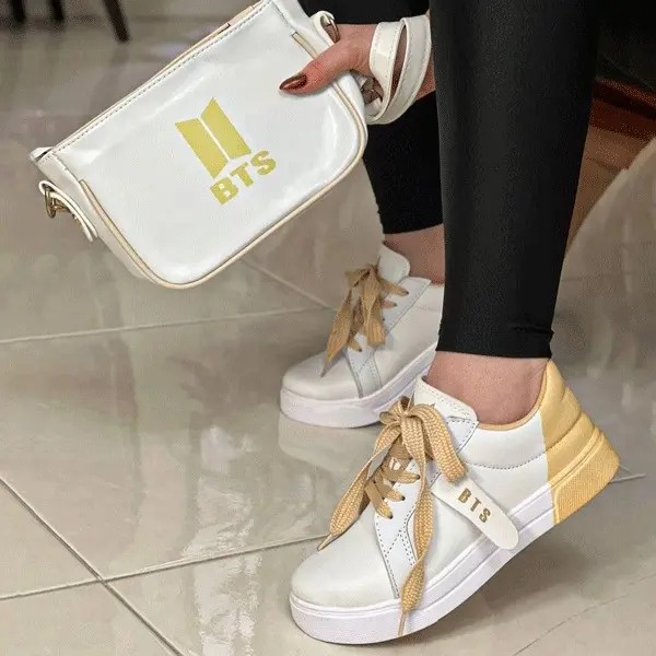 کفش ونس بندی بی تی اس چرمی مهروز اورجینال