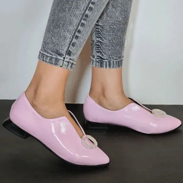 کالج راحتی چرمی نگین دار فرنگیس پاما