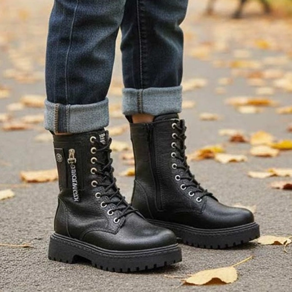 کفش ساقدار چرمی بچگانه آذر عشاقی