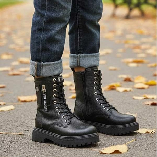 کفش ساقدار چرمی بچگانه آذر عشاقی