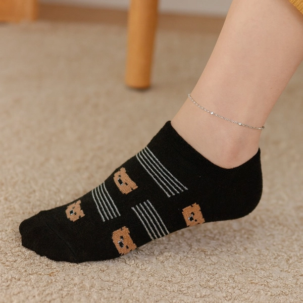 جوراب نیم ساق پنبه ای خرسی 7013 روما