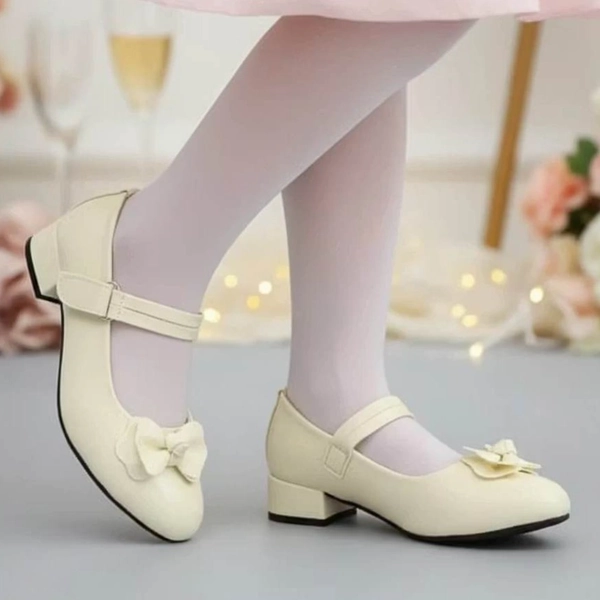 کالج پاشنه دار دخترانه پاپیونی چرمی 64 شعله