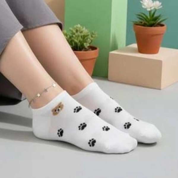 جوراب نیم ساق پنبه ای  پنجه خرسی 7018 روما