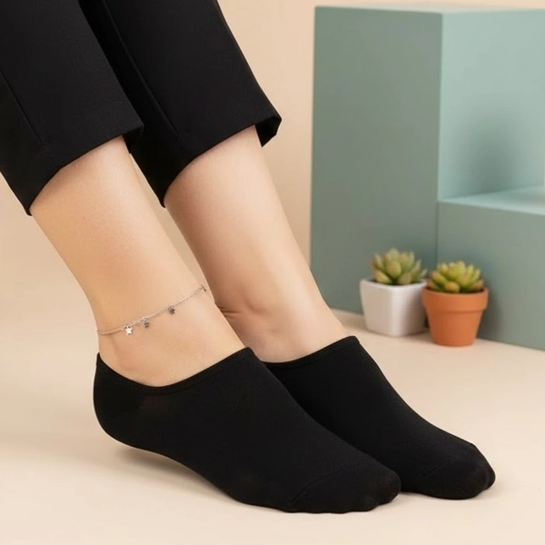 جوراب نیم ساق پنبه ای ساده ملیکا