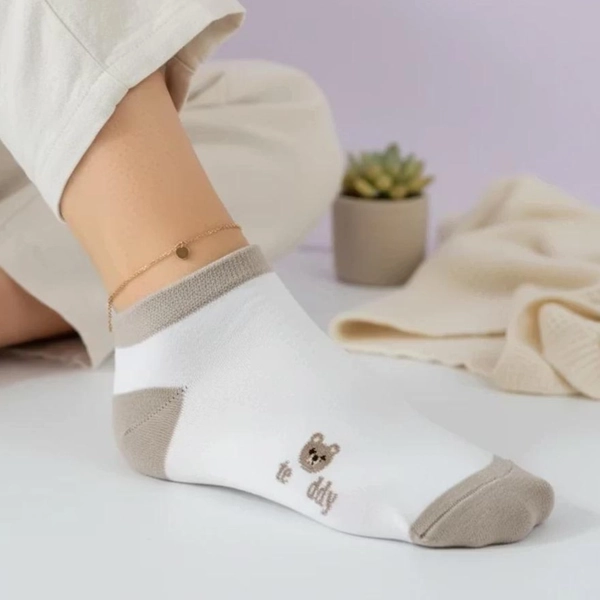 جوراب نیم ساق پنبه ای تدی 7028 روماه