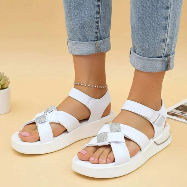 صندل لژدار چرمی نگین دار کلاسیک دیپلمات