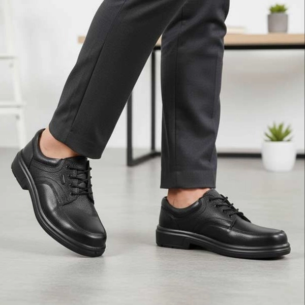 کفش طبی بندی مردانه چرم طبیعی البرز