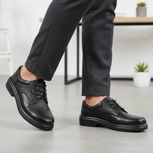 کفش طبی بندی مردانه چرم طبیعی البرز