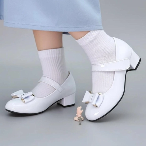 کفش دخترانه پاپیونی چرمی چلیپا مدل 67