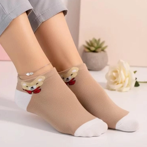 جوراب نیم ساق پنبه ای ساق هاپو 7024 روما