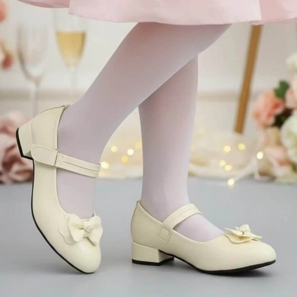 کالج پاشنه دار دخترانه پاپیونی چرمی 64 شعله