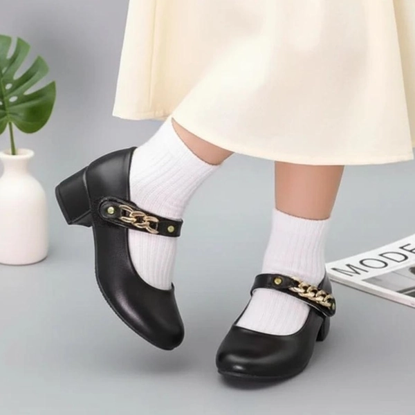 کالج عروسکی دخترانه پاشنه دار چرمی چسبی درگاهی 66