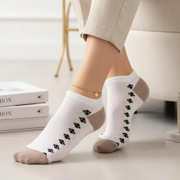 جوراب نیم ساق پنبه ای ببعی 7023 روما