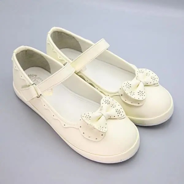 کفش دخترانه پاپیونی چرمی چلیپا مدل 51