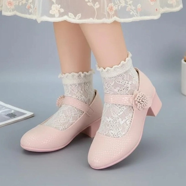 کالج دخترانه عروسکی پاشنه دار چرمی چسبی 72 درسا