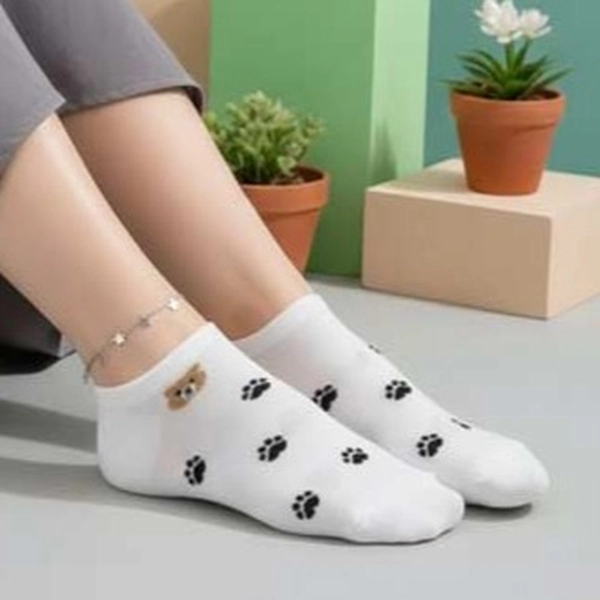 جوراب نیم ساق پنبه ای  پنجه خرسی 7018 روما