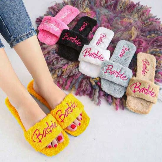 دمپایی حوله ایی باربی