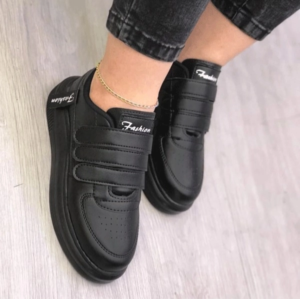 کفش اسپرت لژدار چسبی چرمی المپیک