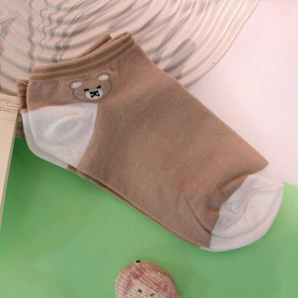 جوراب نیم ساق پنبه ای خرسی 7011 روما