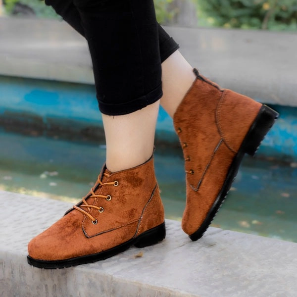 کفش ساقدار زنانه عسلی بهشتیان