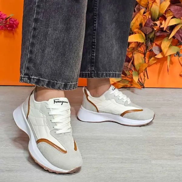 کفش اسپرت لژدار کاپشنی فراگامو سام کفش اسپرت لژدار کاپشنی فراگامو سام